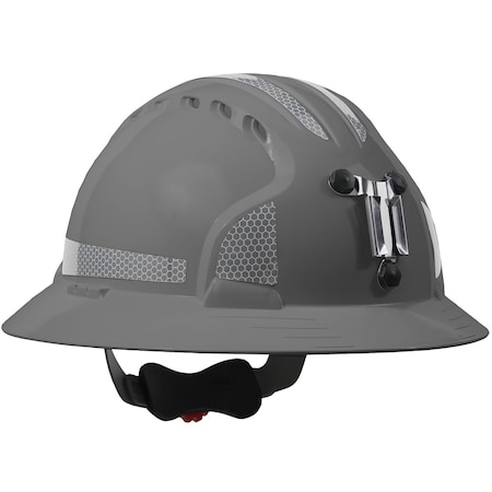 Jsp Full Brim Mining Hard Hat w/HDPE Shell, 6-Point Polyester Suspension, Wheel Ratchet Adjustment and CR 280-EV6161MCR2-40