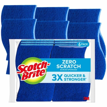 Scotch-Brite Zero Scratch Scrub Sponge 4.4''x2.6''x0.7 In. 526-6