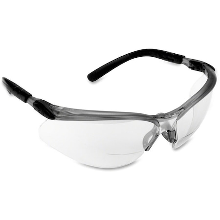 3M 3M(TM) Bx(TM) Reader Safety Glasses, Black/Gray Wraparound Frame, 1.5 Diopter, Clear Lens 11374-00000-20