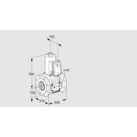Honeywell Kromschroder VLV ASSY SOLND, 4ANSI FLG., GAS , VAS8T100A KS88202806