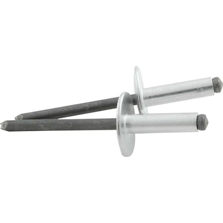 Powerhouse Large Head Steel Mandrel Rivet, Silver, 250PK PO2621297