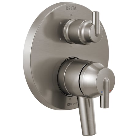 Delta Trinsic Contemporary Two Handle Monitor 17 Series Valve Trim with 6-Setting Integrated Diverter T27959-SS