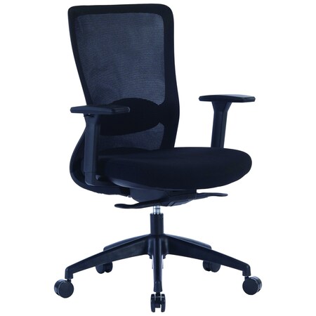 We'Re It Urban Series Black Mesh High-Back Adjustable Task Chair for Home or Office in Black EM6100-BLK