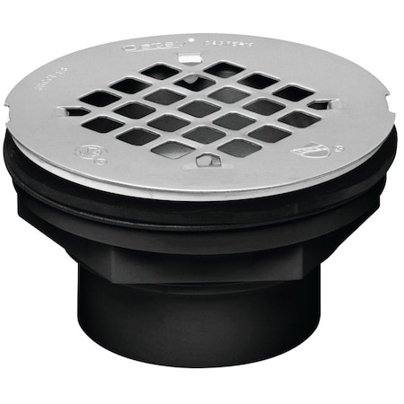Oatey Shower Drain, ABS, Black, For: 2 in SCH 40 DWV Pipes 42086