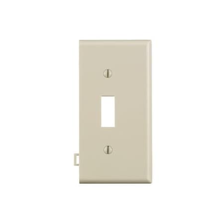 Leviton Switch Wallplate, Sectional, Gang 1, Light Almond PSE1-T