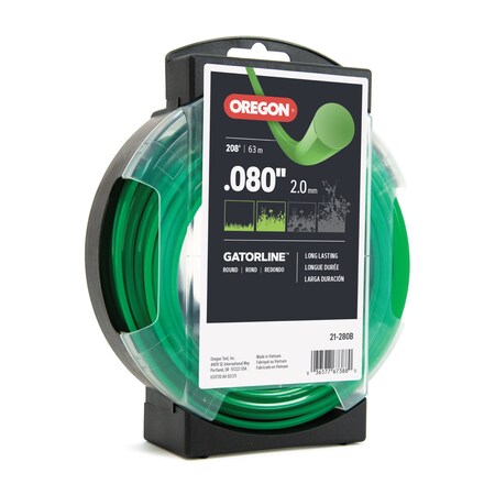 Oregon Gatorline Trimmer Line, 0.080in Round, 1/2 lb. Donut, 208ft 21-280B