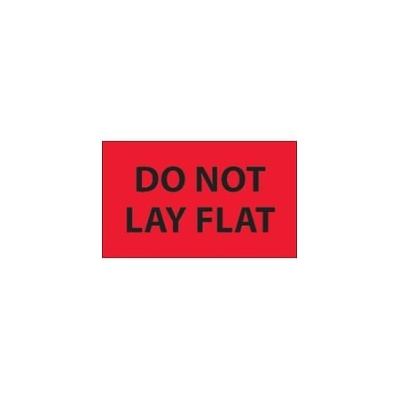 Bubblefast 3 x 5'' - ''Do Not Lay Flat'' Fluorescent Red Labels BFDL1088