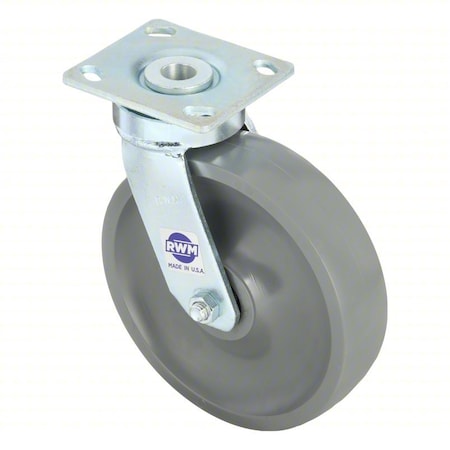 Rwm Plate Caster, Swivel, Nylon, 9 1/2"H 48-GTB-0820-S