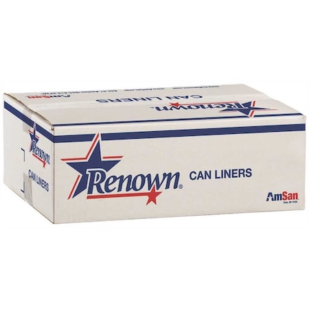 Renown 45 Gal. 16 mic 40 in. x 48 in. Black Can Liner, 250PK REN14535