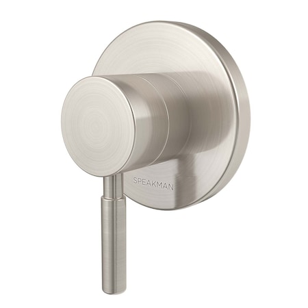 Speakman 3-Way Transfer Valve Trim, Round, Lever Handle, Brushed Nickel CPT-1110-3-BN