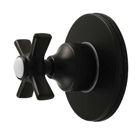 Kingston Brass Single-Handle Six-Way Diverter Valve with Round Trim Kit, Matte Black KS4030ZX