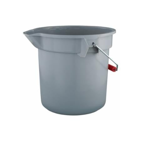 Rubbermaid Commercial Brute Round Bucket 14 qt, Gray 640-FG261400GRAY