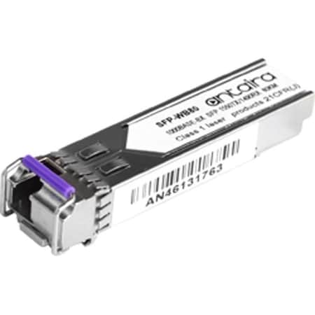 Antaira HP Compatible, 1.25G Gigabit SFP Transceiver WDM-B, SM/LC/80KM/24.0dB/TX:159 SFP-WB80-H