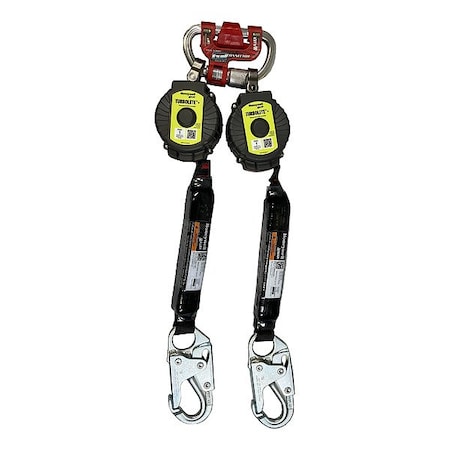 Honeywell Miller TurboLite+ Personal Fall Limiter, 6 ft. Length, Carabiner, Steel, 2 Leg(s), 420 lb Weight Capacity MTL-OHW2-21/6FT