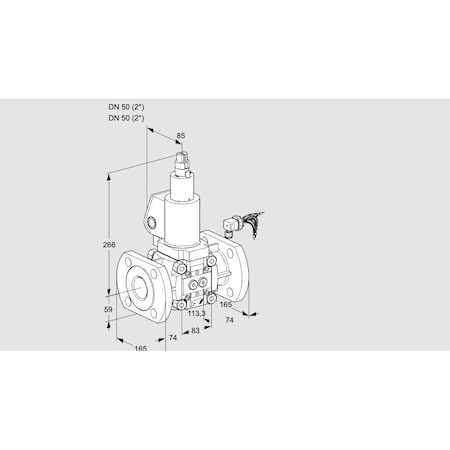 Honeywell Kromschroder Gas Solenoid Valve - Class A, 500 mbar, IP65, EN 161 KS88021950