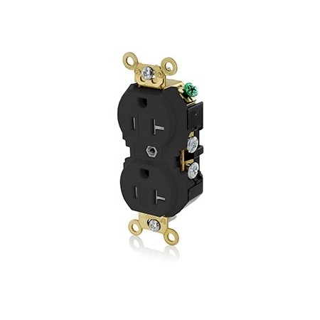 Leviton Industrial Series Extra Heavy Duty Grade, Tamper Resistant Duplex Receptacle, 20 Amp, 125 Volt 5362-SGE