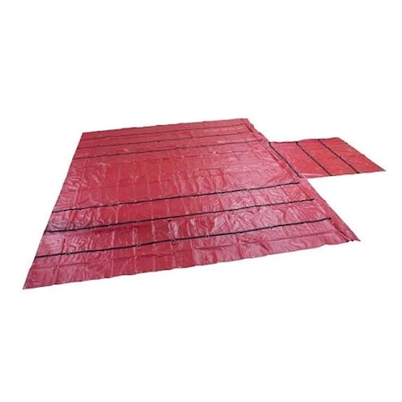 Mytee Products RED Superlight 14oz Flatbed Trailer Lumber Steel Tarp 24x27 8ft Drop SLLT-RED