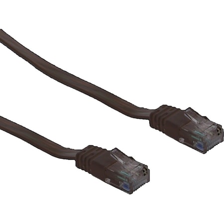 Cable Wholesale Cat6 Black Flat Ethernet Patch Cable, 32 AWG, 15 foot 10X8-62215