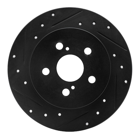 Dynamic Friction Co DFC Brake Rotor - Drilled and Slotted - Black 633-76083L