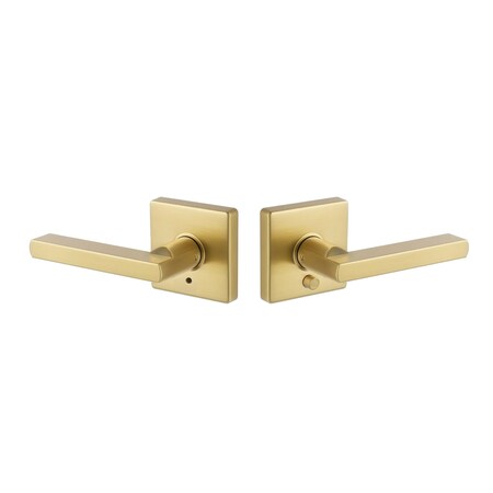 Emtek Residential Door Levers Privacy Satin Brass EE3220CLPSB