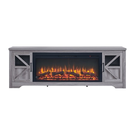 Edendirect 75 inch Fireplace TV Stand for TVs up to 80 inch with 44 inch Electric Fireplace ZR-W1769S00008