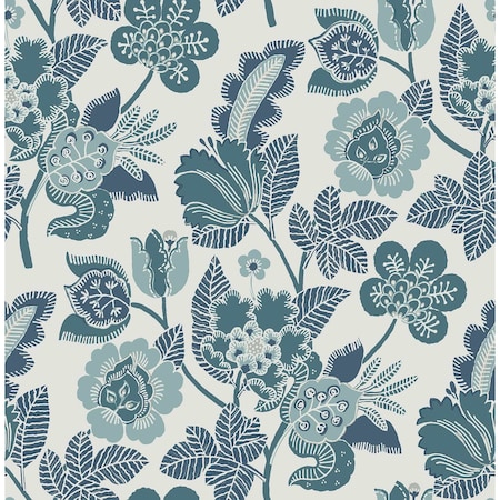 A-Street Prints Jana Teal Jacobean Wallpaper 4081-26340