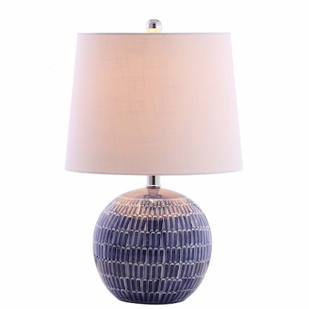 Jonathan Y Ronald 21" Ceramic LED Table Lamp, Navy JYL5044A