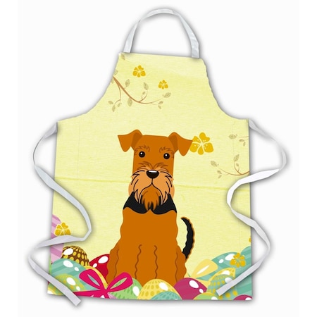 Carolines Treasures Easter Eggs Airedale Apron BB6041APRON