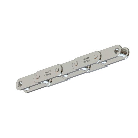 Senqcia Hi-Max Conveyor Series Double Pitch Riveted Standard , 10 ft OAL, 1.25P, .4 Dia x 3/8 W, 304SS C2050SSHMRB