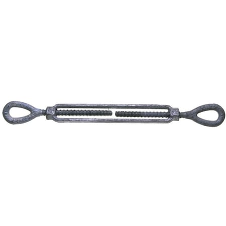 Baron Turnbuckle, 2200 lb Working Load, 1/2 in Thread, Eye, Eye, 9 in L Take-Up 15-1/2X9