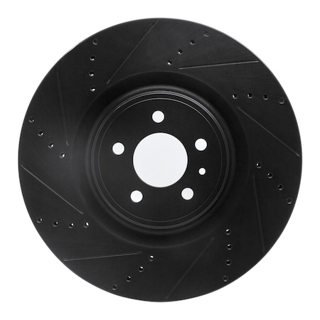 Dynamic Friction Co DFC Brake Rotor - Drilled and Slotted - Black 633-54071L