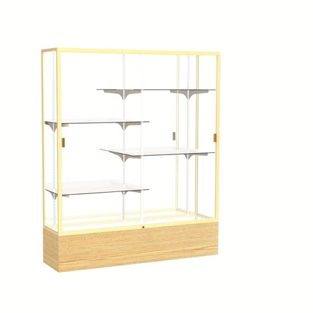 Ghent Floor Display Case 60x72x16, Mirror, Champange 2075MB-GD-LV