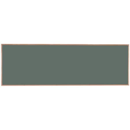 Aarco Porcelain on Steel Chalkboard  Solid Oak Wood Frame 48"x144" Slate OS48144S