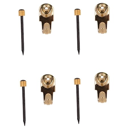 Prosource Picture Hanger, 10 lb, Steel, Polished Brass, Brass, Nail-In Mounting PH-122266-PS