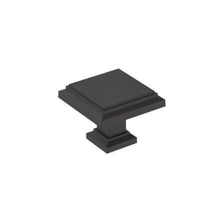 Amerock Appoint 1-1/4 in 32 mm Length Matte Black Cabinet Knob BP36758FB