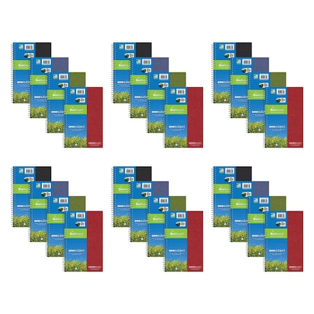 Roaring Spring Case of Environotes Recycled Wirebound Notebooks, 9.5"x6", 70 sht, College Ruled, Assorted Covers, PK24 13360cs