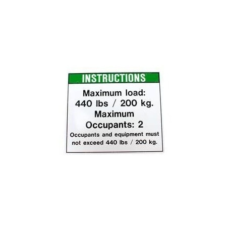 Genie REPLACEMENT DECAL NOTICE MAX CAP 440 LBS 44248GT