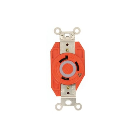 Leviton LockingReceptacle, 30A, 3hp, 277VAC, Orange 2630-IG