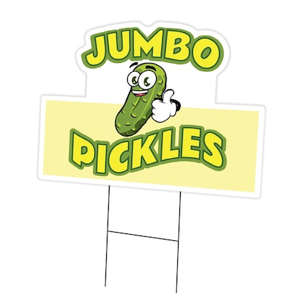 Signmission Jumbo Pickles Yard Sign & Stake outdoor plastic coroplast window, C-DC-1216-DS-Jumbo Pickles C-DC-1216-DS-Jumbo Pickles