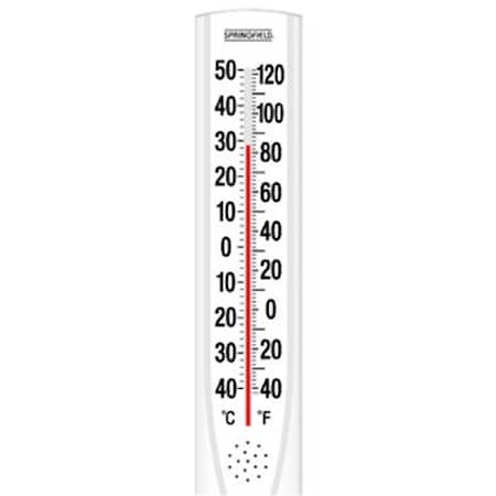 Taylor 90111-000-000 15 x 3 in. Outdoor Tube Thermometer, White TA574964