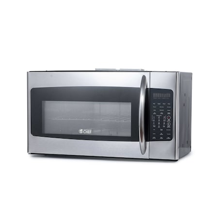 Commercial Chef 1.7 Cu. Ft. Over-The-Range Convection Microwave Oven, 1000 Watt Microwave with 10 Power Levels CHMRC17GS