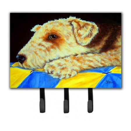 Carolines Treasures Airedale Terrier Mommas Quilt Leash or Key Holder AMB1174TH68