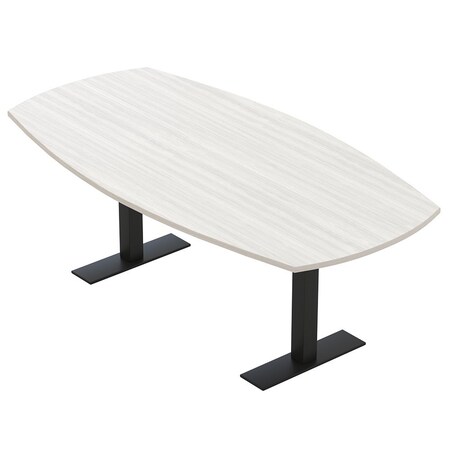 Skutchi Designs Arc Boat Conference Table With Power, 48 in W, 84 in L HAR-ABOT-48X84-T.BK-WA7976-NA