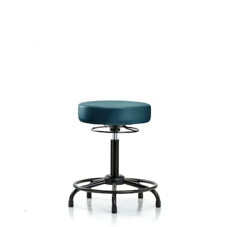 Blue Ridge Ergonomics Vinyl Stool, Med Bench, Round Tube Base, Glides, Royal BR-VMBSO-RT-RG-8801