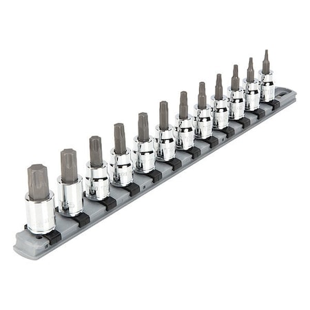 Tekton Socket Set, Steel, 13 1/4 in L SHB91103