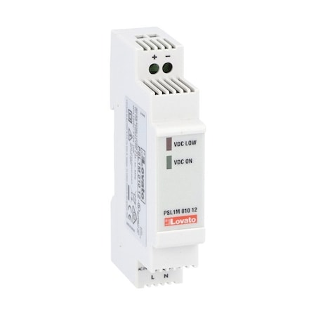 Lovato Rated Current/Output Power 0.42A/ 10W Mod 1Ph P/Sup 10W 100-240 Vac 24Vdc PSL1M01024