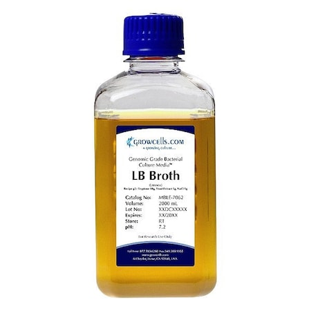 Growcells LB Lennox Broth Media, 1 x 2L MBLE-7062
