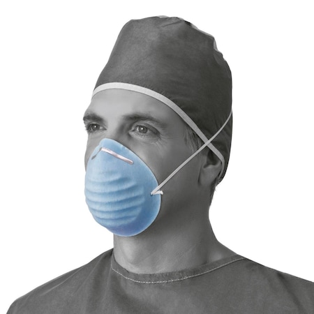 Medline Cone-Style Face Mask with 1 Band, Blue, 300PK NON27381