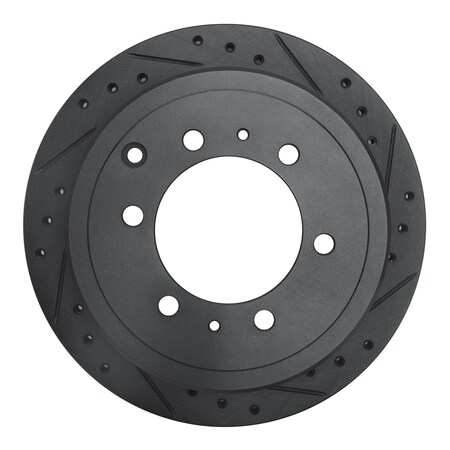 Dynamic Friction Co DFC Brake Rotor - Drilled and Slotted - Black 633-76117R