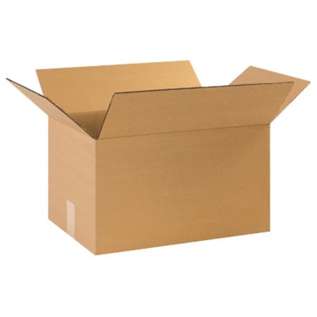 Zoro Select 17 1/4 in x 11 1/4 in x 10 in Shipping Box, Kraft, Corrugate, Single Wall, 44 ECT HD171110
